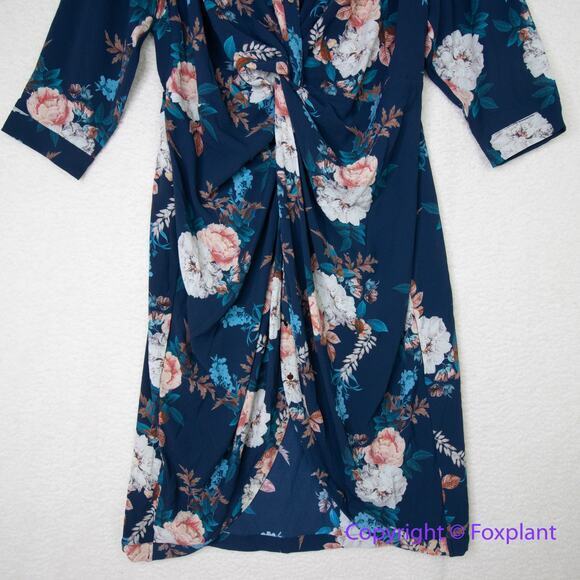 New! City Chic dress‎ navy blue majestic floral, size 20 - Picture 4 of 12